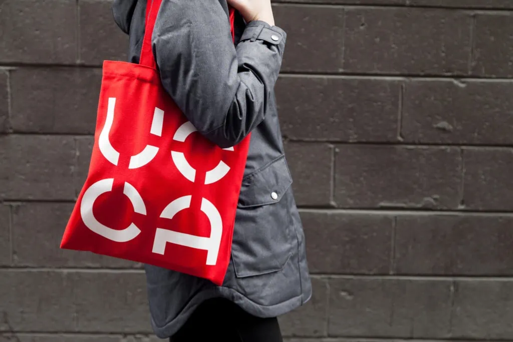 Person holding UCCA tote