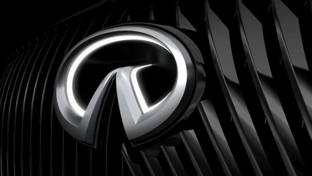three-dimensional INFINITI emblem
