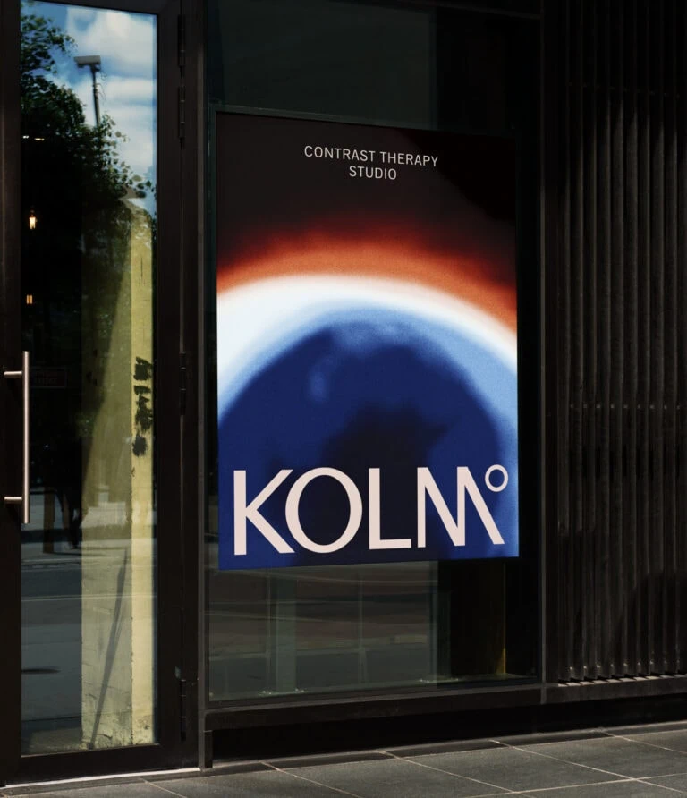 Storefront window poster for Kolm